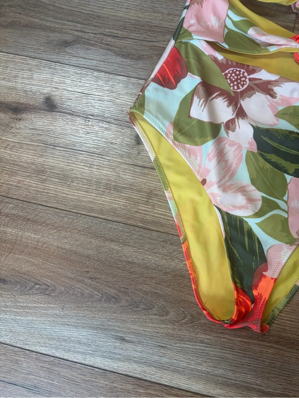 Aerie vibrant Triple Knot one-piece tropical coastal swimsuit